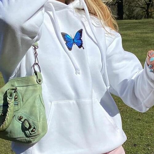 Butterfly Hoodies Sweatshirts Women/men Women Clothing Oversized Hoodie Top Streetwear Aesthetic Long Sleeve Casual Full