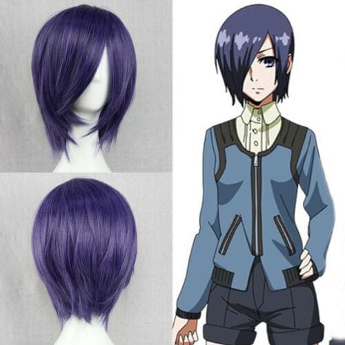 Tokyo Ghoul Touka Kirishima Wig Cosplay Costume Kirishima Toka Women Short Synthetic Hair + Wig Cap Halloween Party Cosplay