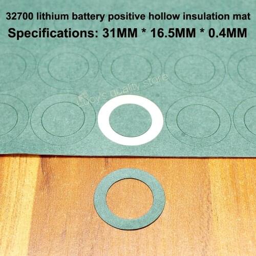 100pcs/lot 32700 Battery Positive Pole Paper Hollow Flat Head Insulating Gasket No. 1 32650 Surface Mat Meson