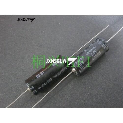 20PCS Original EPCOS B41283 16V470UF 10X25MM Black Axial Aluminum electrolytic capacitors 470uF/16v 125 degrees 470UF 16V GPF