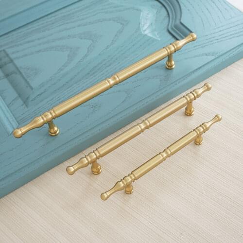 3.78" 5" 6.3" Cabinet Knobs Brass Drawer Wardrobe Handle Golden Kitchen Cupboard Door Pulls Closet Handles Furniture Hardware