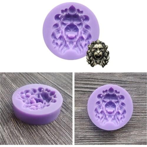 3D Animal Silicone Resin Molds Silicone Casting Resin Molds Lion Head Casting Resin Molds for DIY Resin Craft Jewelry