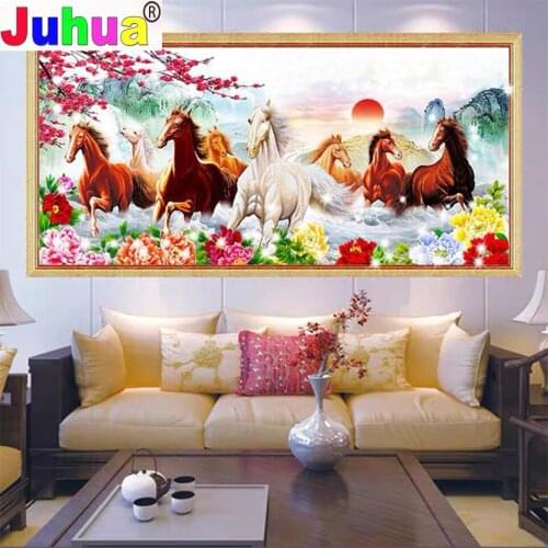 5d diamond painting Animal horse full diamond cross stitch diamond embroidery landscape flower peony handicraft home decoration