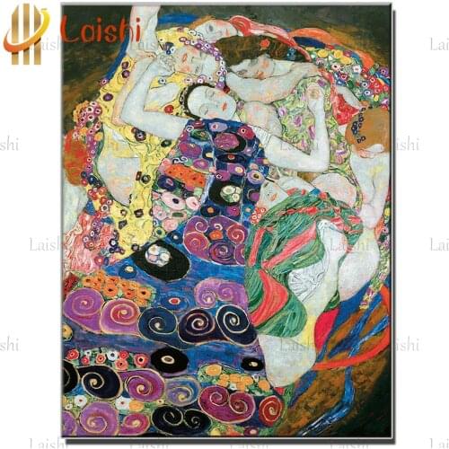5D round drill The virgin abstract Gustav Klimt DIY Diamond Embroidery Diamond Painting Full Square drill Rhinestones Home Decor