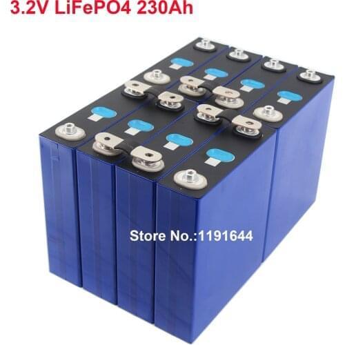 8PCS/LOT A Grade 3.2V 230Ah LiFePO4 Cells With Busbars For 24V ESS RV Battery Pack