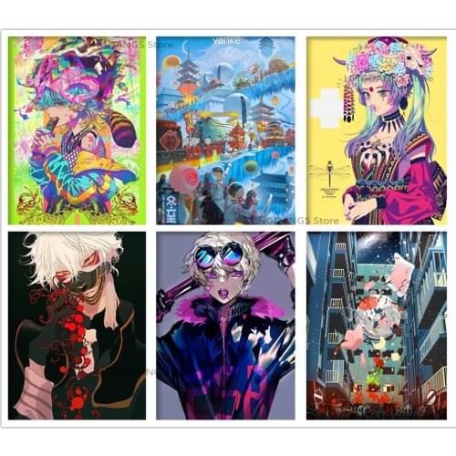 5d Diy Diamond Painting Japanese Anime Cartoon Illustration Manga Diamond Mosaic Embroidery Cross Stitch Kit Art Home Decor Gift