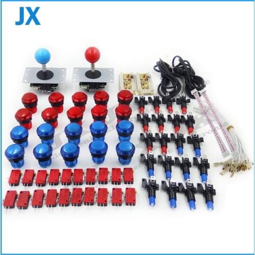 Arcade Mame Joystick Zero Delay Arcade DIY Kit USB Encoder To PC Arcade copy Sanwa Joystick+ LED Light Illuminated Push Button