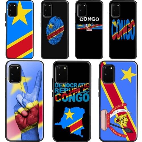 Congo Democratic Republic Flag Case For Samsung Note 20 Ultra Note 10 Plus Cover For Galaxy S20 Plus S10 e S8 S9 Coque
