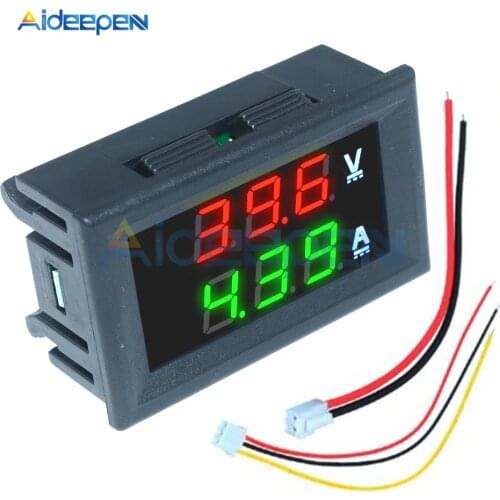 Digital Voltmeter Ammeter DC 0-100V 10A 50A 100A 0.56'' LED Display Voltage Regulator Volt AMP Meter Tester Detector Auto Car