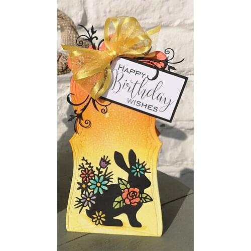 Flower Silhouette Rabbit Metal Cutting Dies for DIY Scrapbooking Decorative Crafts Embossing Paper Cards Making New 2019 Diecuts