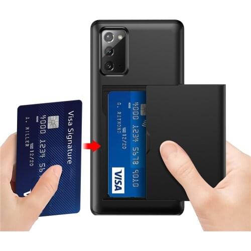 Business Phone Case For Samsung Galaxy S20 FE 5G S20 Ultra Slide Armor Wallet Card Slots Cover For Samsung S20 Plus S20+ s20 fe