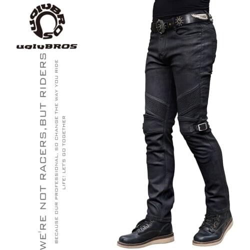 Uglybros jeans motorcycle pants Men riding pants coated windproof motorcycle jeans motocross pants protective moto pants