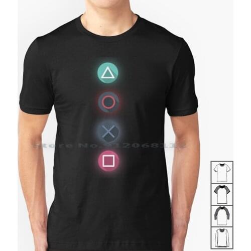 Ps5 Controller Keys T Shirt 100% Cotton Ps5 Ps4 Gaming Ps3 Ps2 Videogames Japan Logo Playstation 5 Ps1 Ellie Game Controller