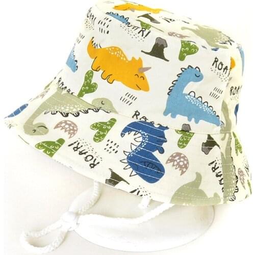 Cotton thin baby hat spring and summer hat animal pattern hat children sunscreen fisherman hat men and women basin hat