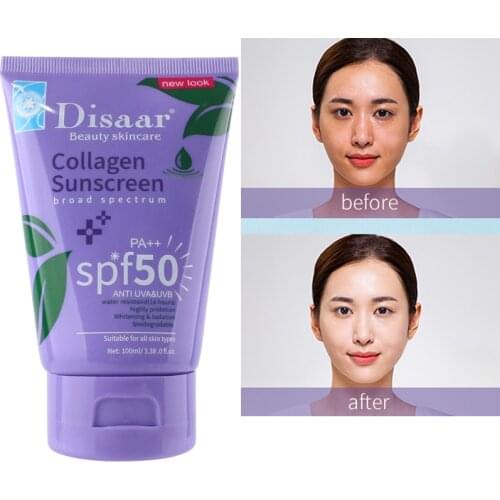 Collagen Protector Facial Sunscreen Sunblock Cream Stick Collagen UV Protection Free Radical Scavenger Anti Oxidant Sun Cream