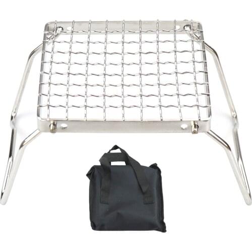 Compact Folding Grill Adjustable Campfire BBQ Grilling Rack Barbecue Kitchen