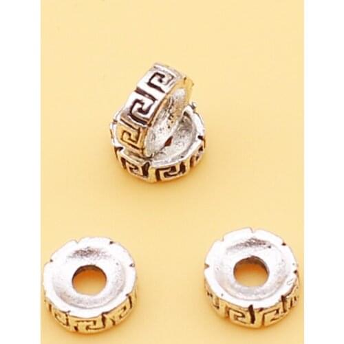 Wholesale100pcs,6-8mm Tibet Silver Round Spacer Beads,A1#,For DIY Jewelry making !We provide mixed wholesale for all items