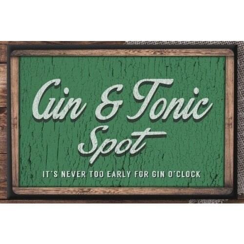 Gin and Tonic Sign Metal Wall Sign Gin Sign Retro Style Tin Sign Gin Lovers Gift Metal Name Sign Gin And Tonic Sign Gin Gift