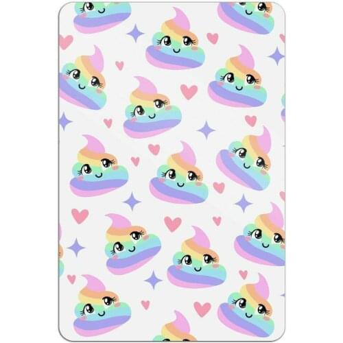 Metal Tin Sign Decor Cute Rainbow Poop Pattern Home Business Office Sign Movie House Art Sign 12 X 8