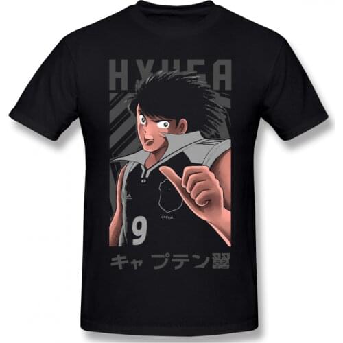 Men Clothing Captain Tsubasa About Football Anime T-Shirt Manga Design Fashion Short Sleeve