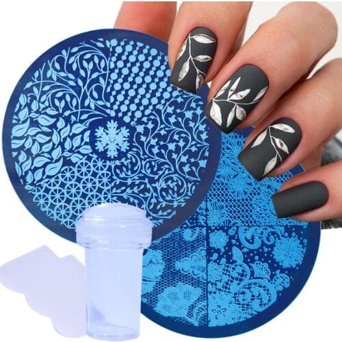 Nail Art Stamp Plate Set Flowers Leaf Dreamcatcher Lace Nail Stamping Polish Print Stencil Stamper Scrapper Tools TRSTZ101-130-1