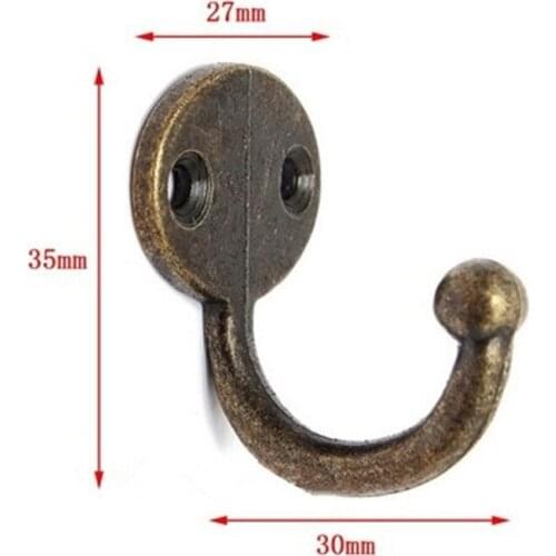 Zinc Alloy Wall Hooks,Clothes Hat Bathroom Apartments Hook With 3 Holes,Zinc Alloy,27*35*30mm,1PC
