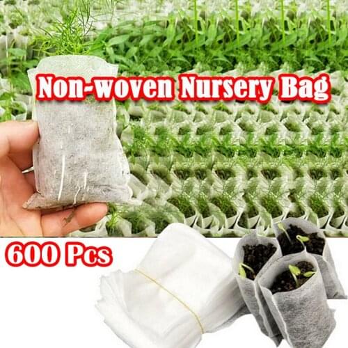 Non-woven Fabric Seedling Bag Nursery Pocket Garden Seedling Container Bag Potato Sapling Planting Grow Bag Nursery Pots 10x12cm