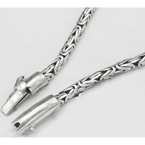 BOCAI New Real s925 Sterling silver braided Snake bone bracelet creative personality hip-hop punk style men and women bracelet