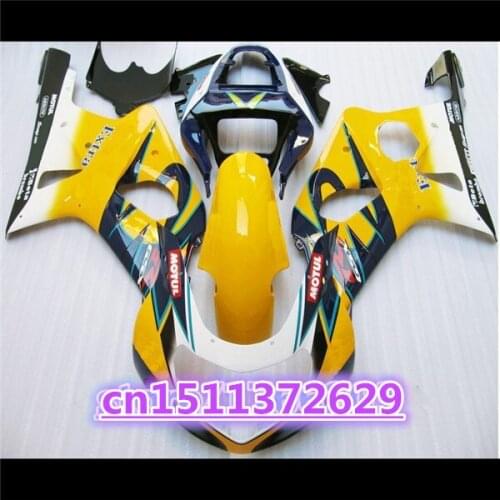 A GSXR 1000 fairings yellow blue white for SUZUKI 2000 2001 2002 K2 for GSXR1000 fairing kit 00 01 02