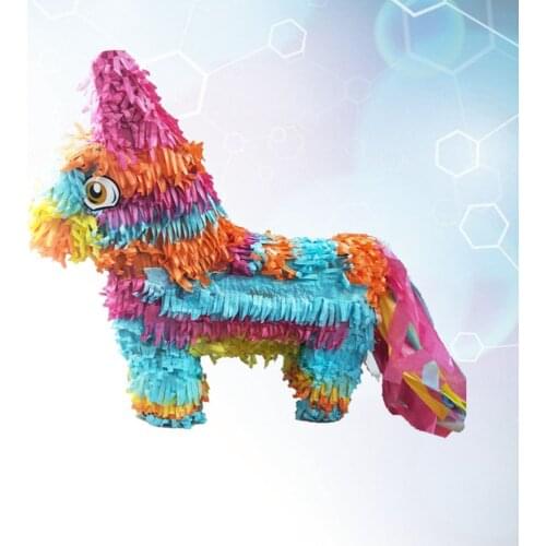 Pinata Rainbow Donkey Shape Game Props Sugar Beat Creative Decoration for Children Birthday Party