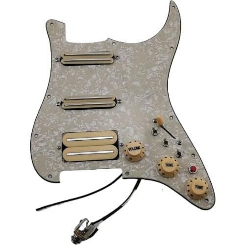 Prewired Pickguard Pickups Alnico V Humbucker Pickup Mini Single Cut Features Wiring Harness Guitar Set For Strat Guitar Pickup