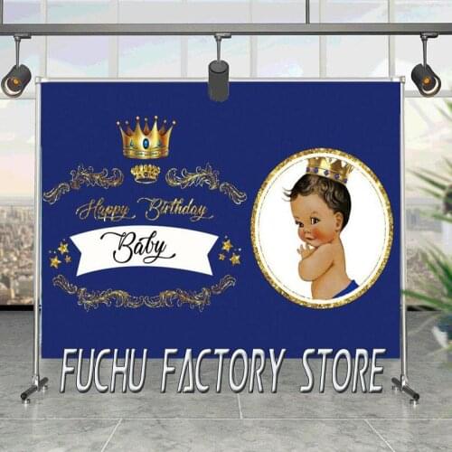 Pink Princess Backdrop Photography Gold Crown Headboard Sofa Happy Birthday Party Poster Portrait Background Photo Studio Vinyl