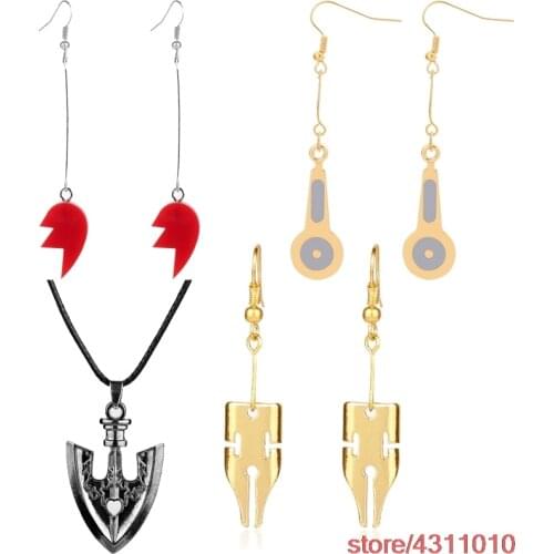 Anime JoJos Bizarre Adventure drop Earrings Kakyoin Noriaki Broken Heart dangle earring Cherry Stud Earring Cosplay accessories