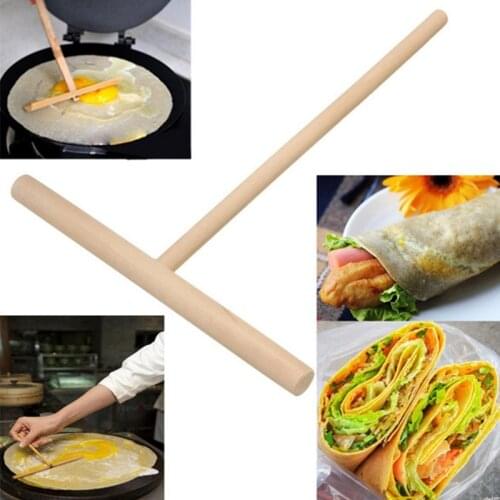 1Pc Chinese Specialty Kitchen Tools Pancake Batter Wooden Spreader Stick Home DIY Restaurant Canteen Cooking Specially Supplies