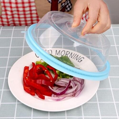 1PC Fridge Fresh-Keeping Cover Plastic Caps For Microwave Heating Oil Plate Silicone Hot Dish Lid Kitchen Pot Accessories