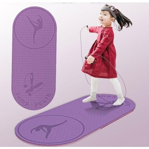 140*60CM Silent Jump Rope Yoga Mat TPE Mats Aerobics Skipping Buffer Pad Non-Slip Sports Fitness Cushion Floor Yoga Mat XA273A