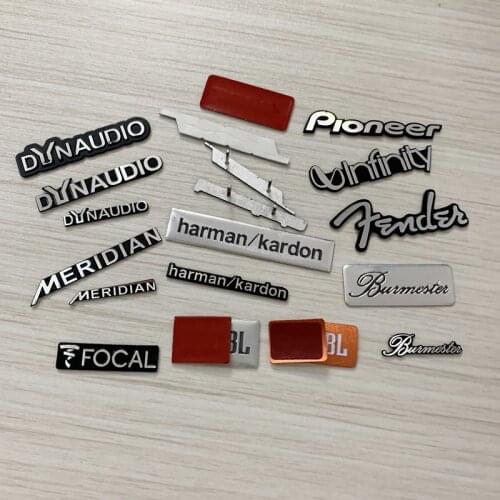 5pcs-200pcs for Dynaudio !JBL FOCAL harman/kardon MERIDIAN Fender Hi-Fi Speaker audio Speaker Badge stereo Emblem sticker stying