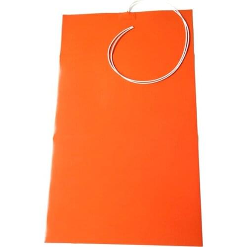 540*1000*1.5mm 240v 2000w Flexible Silicone Rubber Heating Mat for machine adhesive 1 side 1000mm lead out from 540mm side