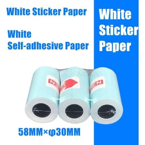 9 Rolls Direct Self-adhesive Thermal Paper Printable Sticker Paper 57*30mm for PeriPage Mini Portable Pocket Thermal Printer