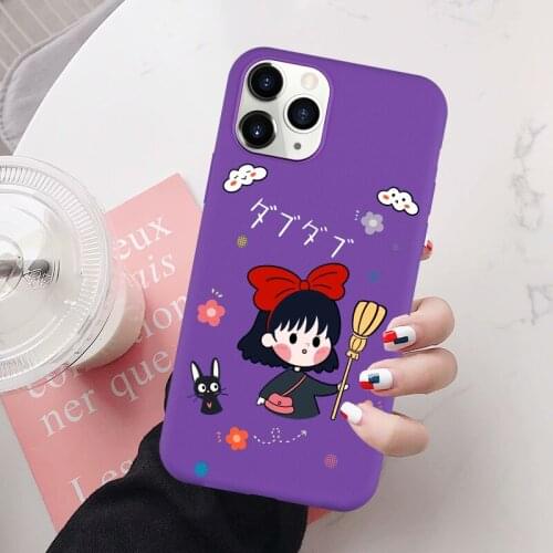GYKZ Cute Japan Anime Girl Kikis Delivery Service Phone Case For iPhone 11 Pro XS MAX X SE2020 X XR 7 6 8Plus Soft Matte Cover