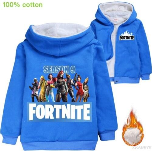 Fortnites Kids Game Hoodie Kids Outdoor Fleece Childrens Coat Autumn Winter Kids Jacket Hooded Warm Jacket For Girls