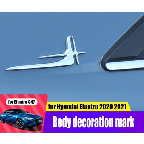 For Hyundai Elantra Avante CN7 2021 stainless steel high-gloss chrome car standard personalized modified auto parts