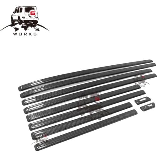 G class G wagon W463A W464 G63 G65 G55 G400 G350 CF 2019year W463A W464 car Edition side molding trims kit with B style logo
