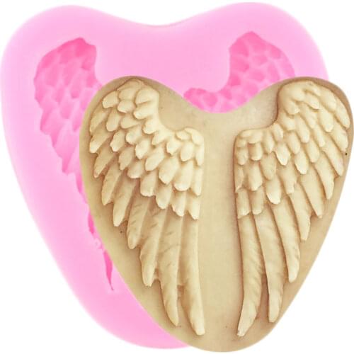Angel Wings Silicone Molds Baby Birthday Cupcake Topper Fondant Cake Decorating Tools Candy Clay Chocolate Gumpaste Moulds