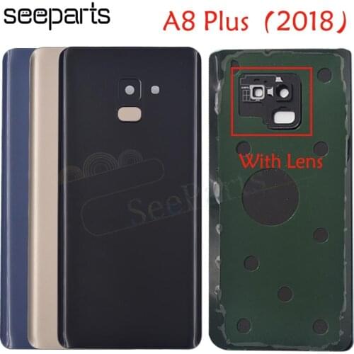 For Samsung Galaxy A8 Plus 2018 A730 A730F Battery Cover Back Door Housing Case With Camera Lens For Samsung A730 Battery Cover