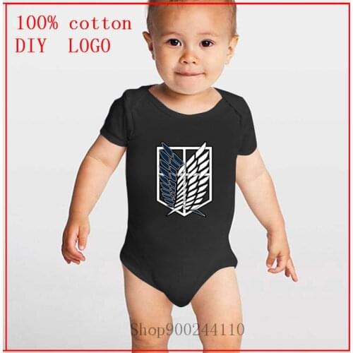 Summer Baby Rompers Newborn Baby Boy Girl Romper Short sleeve Attack On Titans Clothes Bodysuit Baby Clothes Cotton Outfits