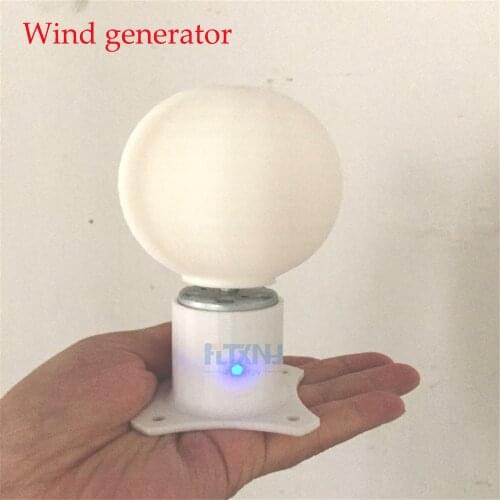Micro Motor Small LED lights Vertical Axis Wind Turbine Generator full set DIY lesson wind generator windmill