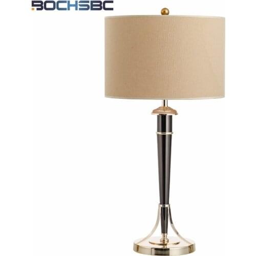 Post Modern Table Lamps for Bedroom Living Room Fabric Lampshade Lampe Hotel Decoration Metal Led Bedside Table Lamps H70cm