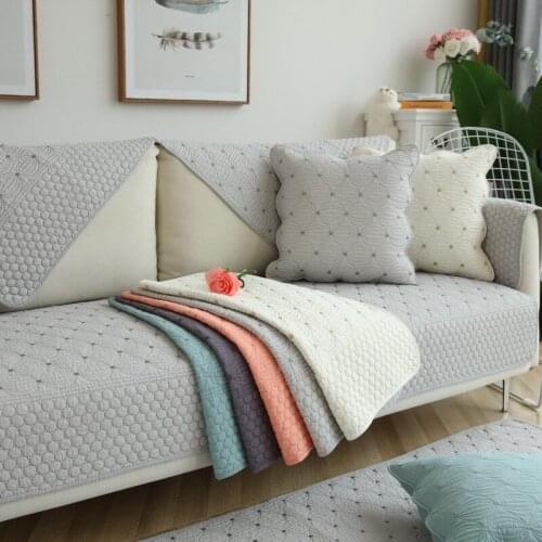 2021 New Cotton Modern European Sofa Covers Solid Colours Living Room Home Office Couch Towel Non Slip Sofa Towels Almofadas Dec