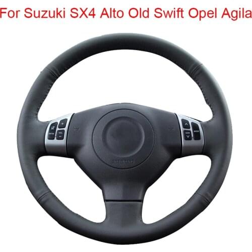 Customized Original Car Steering Wheel Cover For Suzuki SX4 Alto Old Swift Opel Agila Leather Braid For Auto Steering Wheel Wrap